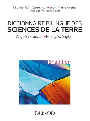 cover image of Dictionnaire bilingue des sciences de la Terre--6e éd.